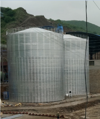 荆州粮食钢板仓的安装全过程不用热焊接